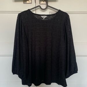 (3 for $24❣️) Reitmans Black Eyelet Top